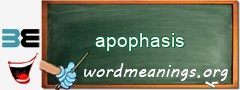 WordMeaning blackboard for apophasis